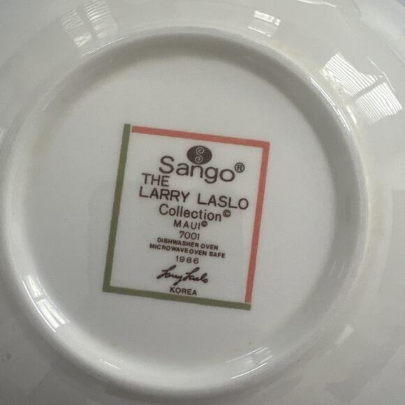 Set of 4 Vintage 1986 MAUI Sango Larry Laslo Bird Of Paradise Bowls 7001 KOREA - Picture 6 of 11